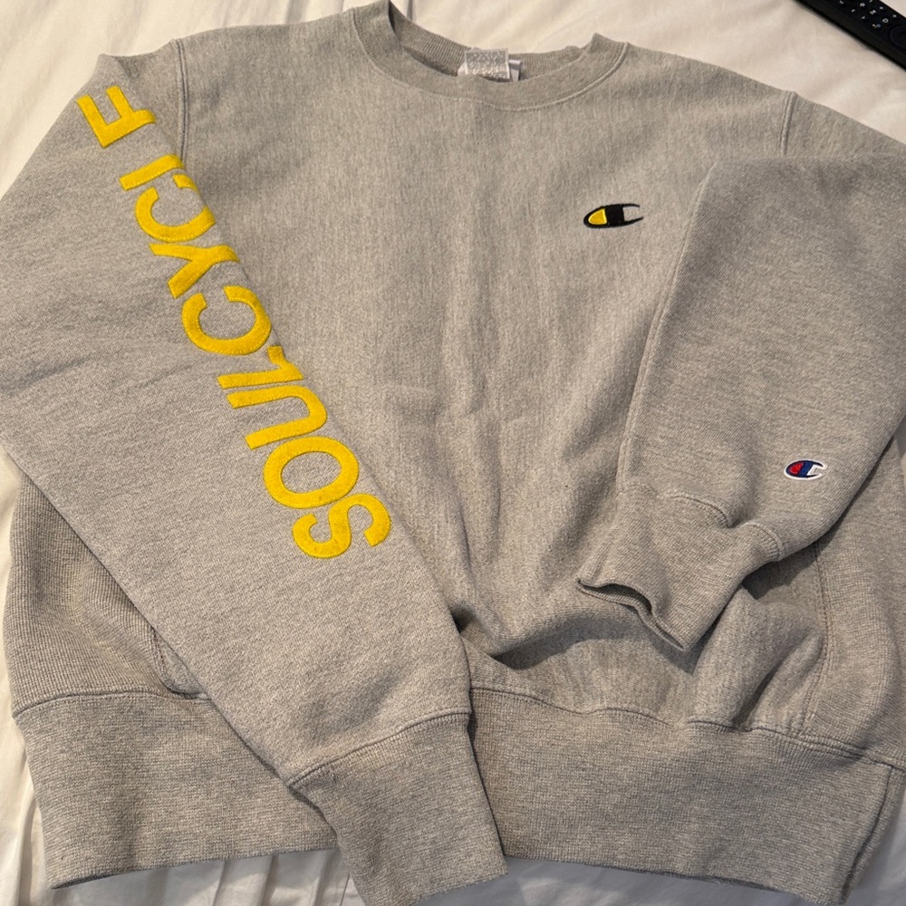 Champion Sweatshirt with Soul Cycle Logo embroidered on left sleeve